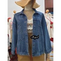 ราคา ส่งฟรี**เสื้อยีนต์สาวอวบ เสื้อยีนต์ เสื้อแขนยาว (23916986013)