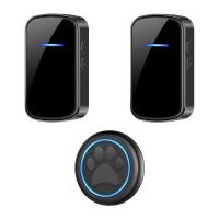 ราคา ออดฝึกสัตว์เลี้ยงสุนัขสัมผัสออดไร้สายชุดหนึ่งสําหรับสองสุนัขออดชุด (55605620919)