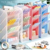 ราคา เยโรเวลล์ ภาชนะปากกา, ที่ใส่ปากกาออแกไนเซอร์ตั้งโต๊ะพลาสติก, ความจุขนาดใหญ่ที่เรียบง่ายเฉียงประเภทแทรกถังปากกานักเรี (50555634942)