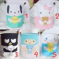 ราคา ตะกร้าผ้า คิตตี้ สนูปปี้ ชินเนม่อน ลายการ์ตูน พับได้ ใส่ของ sanrio (3600691742)
