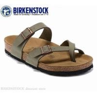 ราคา [Origin] Birkenstock Mayari Classic Cork Linen Patterned Sandals Men / Women Size สีเทา 34-46 (27894176904)