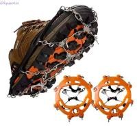 ราคา Crampons Cleats สแตนเลสสีดำ/สีส้ม สำหรับรองพื้นมัจฉานและป้องกันลื่นบนหิมะ (56955411823)