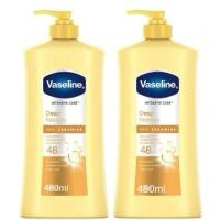 ราคา Vaseline วาสลีน อินเทนซีฟ แคร์ ดีพ รีสโตร์ โลชั่น 480 มล. 1แถม1 สีเหลือง (5341509984)