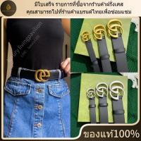 ราคา ใหม่ อุปกรณ์เสริมที่สมบูรณ์ GUCCI 2/3/4CM เข็มขัด GG MARMONT THIN BELT ของแท้ รับประกันสองปี (54400298514)