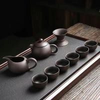 ราคา กาน้ำชา กากรองชา Zansheng Zisha Kung Fu ชุดชาเซรามิค Teacup ถาดชากาน้ําชา Tea Tea ทํา Zisha กาน้ําชาชุด (51905101474)