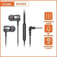 ราคา ชุดหูฟัง Gaming BASIKE หูฟังหูฟังชนิดใส่ในหู 4D Super Bass HD แฮนด์ฟรีพร้อมไมโครโฟน Android murah xiaomi Samsung Oppo (15169239100)