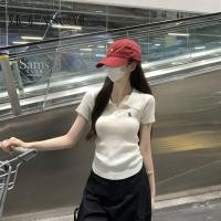 ราคา เสื้อโปโลผู้หญิง คอลเล็กชันใหม่ สีทึบ คอโปโล แขนสั้น (27142747464)