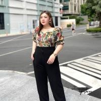 ราคา JL49 จั๊มสูทขายาวสาวอวบ ซิปหน้า ชุดใส่ออกงาน เสื้อผ้าสาวอวบ ชุดออกงานสาวอวบ (16375319322)