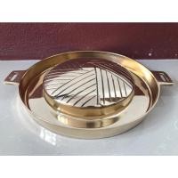 ราคา กระทะเนื้อย่าง กระทะย่างเกาหลี กระทะหมูกระทะ กระทะ (ทองเหลืองแท้100%) เบอร์ 30 ซม. (1910099218)