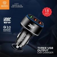 ราคา ที่ชาร์จแบตในรถ Zagbox VOOC 3 USB Quick Charge 2.4A ที่ชาร์จแบตในรถ Casan Saver 30W (42155752977)