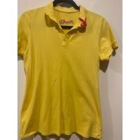 ราคา เสื้อยืดโปโล playboyของแท้shop ct ไซส์ L อก34ยาว26“สภาพสวยไม่ซีด ตัดป้ายผู้ใช้รำคาญป้าย สีเหลืองมือสอง ทรงผู้หญิง (25129796235)