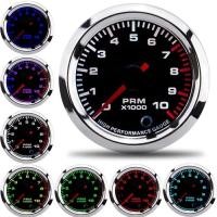 ราคา 52mm tachometer car moto LCD Digital 7 Color Display tacometro 0-10000 rpm meter Gauge Fit For 4 6 (53355640720)