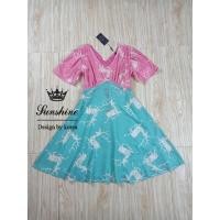ราคา เดรสสาวอวบ ยูนิคอร์นหวานมาก งานป้ายค่ะ (5157135371)