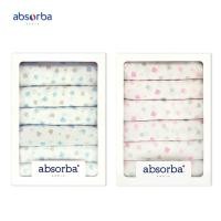 ราคา Absorba แอ็บซอร์บา ผ้าอ้อมเด็กแรกเกิด ผ้าสาลู ทอ 2 ชั้น ขนาด 27 X 27 นิ้ว พิมพ์ลายน้องหมีพาสเทล (6 ผืน / 1 กล่อง) (48001193155)