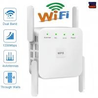 ราคา Dual-band WiFi repeater (2.4Ghz/5GHz) เครื่องขยายเสียง WIFI 1200Mbps, เครื่องขยายเสียงเครือข่าย, ตัวขยายสัญญาณ WIFI6 (27584411445)