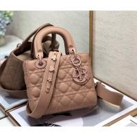 ราคา DIOR [4 Grids-Badge Style-Diana Bag] Matte Pink Lady Mini Concubine Bag CD Cannage Rattan Checkered Handbag Round Checkered Handbag Crossbody Bag (49954453279)