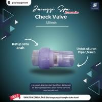 ราคา เช็ควาล์ว สีฟ้า jacuzzi 1.5 นิ้ว (26292341503)