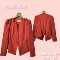 ราคา สูทแฟชั่น สีส้มชา ไม่มีซับใน ยกไหล่ ทรงเกาหลี (21707146673)