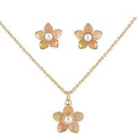 ราคา COACH BUTTERFLY EARRING & NECKLACE SET GOLD MULTI PLATED BRASS NEW IN BOX (25416630078)