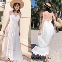 ราคา G5544 แม็กซี่เดรส สายเดี่ยวไข้วหลัง (2286269181)