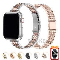 ราคา Slim โลหะสแตนเลสสตีลสร้อยข้อมือสําหรับ Iwatch Series 11/10/9/8/7/6/5/4/3/2/1/SE/Ultra 249mm 46mm 45mm 44mm 42mm 41mm 40mm 38mm (29268122068)