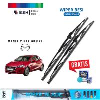 ราคา ใบปัดน้ําฝนเหล็กธรรมดา Mazda 2 Sky Active | ฟรีสบู่ทําความสะอาดเชื้อราแก้ว 5 เม็ด (49452951712)