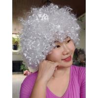 ราคา (สีขาว 1 อัน) วิกแอฟโฟร่ วิกผม ผมปลอม แอฟโฟร่ afro fancy afro wig m24 (24468628048)