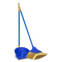 ราคา [1052] ไม้กวาดสีทองพร้อมที่โกยผง SUPERCAT ขนพลาสติกแน่น กวาดพื้นแห้ง-เปียกดี ถาดโกยมีขอบยาง (25034762317)