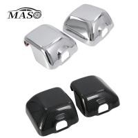 ราคา 1 คู่สําหรับ Jeep Wrangler JL JT 2018 + กระจกมองหลังรถยนต์ฝาครอบหมวก Trim Chrome/คาร์บอนไฟเบอร์ (55203283430)