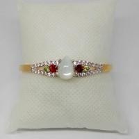 ราคา กำไลทองชุบพลอยมุกดาหาร พลอยแท้ค่ะ (24574180156)