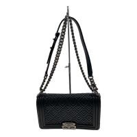 ราคา CHANEL Boy chain shoulder bag leather Black plain A67086 Direct from Japan Secondhand (54304015569)