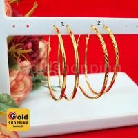 ราคา ต่างหูห่วงทองตัดลาย คละแบบ เสริมบารมี หุ้มเศษทองแท้เยาวราช ใส่ออกงานได้ ต่างหูห่วงแฟชั่น ต่างหูห่วงใหญ่ งานสวยพร้อมส่ง (19156780702)