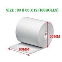 ราคา POS 80mm x 60mm x 12mm ม้วนกระดาษใบเสร็จความร้อน (100 ม้วนต่อกล่อง) ใบเสร็จเครื่องพิมพ์ (49853609533)