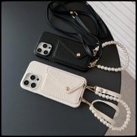 ราคา หนังลมเย็นเหมาะสําหรับ iPhone16 เคสโทรศัพท์ 17pro เชือกเส้นเล็กหนัง Crossbody โซ่มุก Apple SE 4 หญิง 26.1.8 (47654343874)