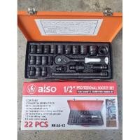 ราคา ชุดบล๊อก ALSO 22 pcs 1/2"(10-32) (23749316892)