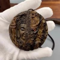 ราคา ไม้กฤษณาไม้เนื้อแข็งแกะสลักสองด้านแกะสลักระหว่างหนึ่งความคิดเจ้าแม่กวนอิมรูปปั้นพระพุทธรูปเครื่องประดับตกแต่งบ้าน (53304849279)