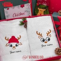 ราคา ชุดผ้าขนหนูคริสต์มาส – ชื่อปักส่วนบุคคล, ผ้าขนหนูพรีเมี่ยมพร้อมกล่องงานรื่นเริง | ทูอาล่าสุแลม (42926424354)