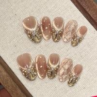 ราคา ฟอยล์สีทอง Chanel Pure Handmade High-Fixed Cats Eye Handmade สวมใส่เล็บ Classy Nails All-Match Fairy สไตล์ 2025.12.29 (41977631582)