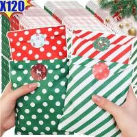 ราคา 24/72/120 ชิ้น Christmas Treat กระเป๋าพิมพ์ - Candy คุกกี้บุฟเฟ่ต์ถุงกระดาษคราฟท์ - Xmas Goodies ถุงขนม (51300808091)