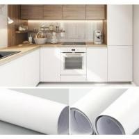 ราคา สีขาว Matte วอลล์เปเปอร์เฟอร์นิเจอร์ Wrap Wall DIY Self กาวสติกเกอร์ตกแต่งบ้าน 60 ซม.กว้าง X 1M/3M (46752398957)