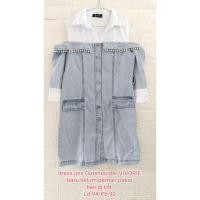 ราคา เดรสยีนส์รวมปาดไหล่ตัวนอก (48401558227)