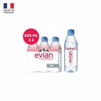ราคา Evian Natural Mineral Water เอเวียง น้ำแร่ธรรมชาติ ขวดพลาสติก 500 มล. แพ็ค 6 ขวด (29463308808)