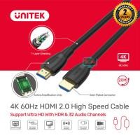 ราคา CABLE UNITEK HDMI 20M 4K 60Hz FIBER Y-C1030BK (26858045612)