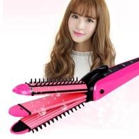 ราคา 3 in 1 เครื่องม้วนลอนและหนีบผมตรง ( สีชมพู ) (2036271393)