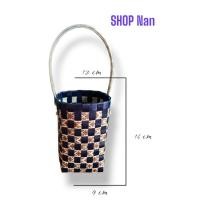 ราคา กระเป๋าสานเส้นพลาสติก ทรงกระบอก (26467139593)