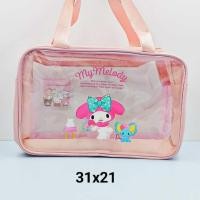 ราคา กระเป๋าเครื่องสําอางใส |กระเป๋าเครื่องสําอาง HELLO KITTY CLEAR |MELODY CLEAR COSMETIC BAG (44005727524)