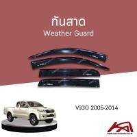 ราคา Weather Guard กันสาด คิ้วกันสาด TOYOTA VIGO 2005-2014 (รุ่น 4 ประตู) สีดำเข้ม (4444543629)
