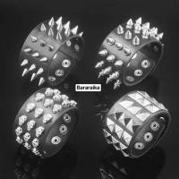 ราคา สินค้าพร้อมส่งจากไทย ❣️ (KH1/KH2) สร้อยข้อมือหนัง กำไลข้อมือหนาม แต่งหนามแหลมสไตล์พังค์ ร็อค (18812832334)