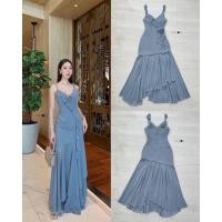 ราคา VIGOR ชุดเดรสออกงาน ผ้าชีฟอง ทรงเข้ารูปกระโปรงหางปลาพริ้ว แต่งระบายด้านหน้า (28269899451)
