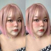 ราคา วิกผมสั้น พร้อมส่ฃง พรีเมี่ยม วิกผมสีชมพู ปลายอ่อนทูโทนไล่ปลาย น่ารักๆ สไตล์เกาหลียาว 30 cm. วิกผมสวยราคาถูกแถมเน็ตฟรี (42800333926)